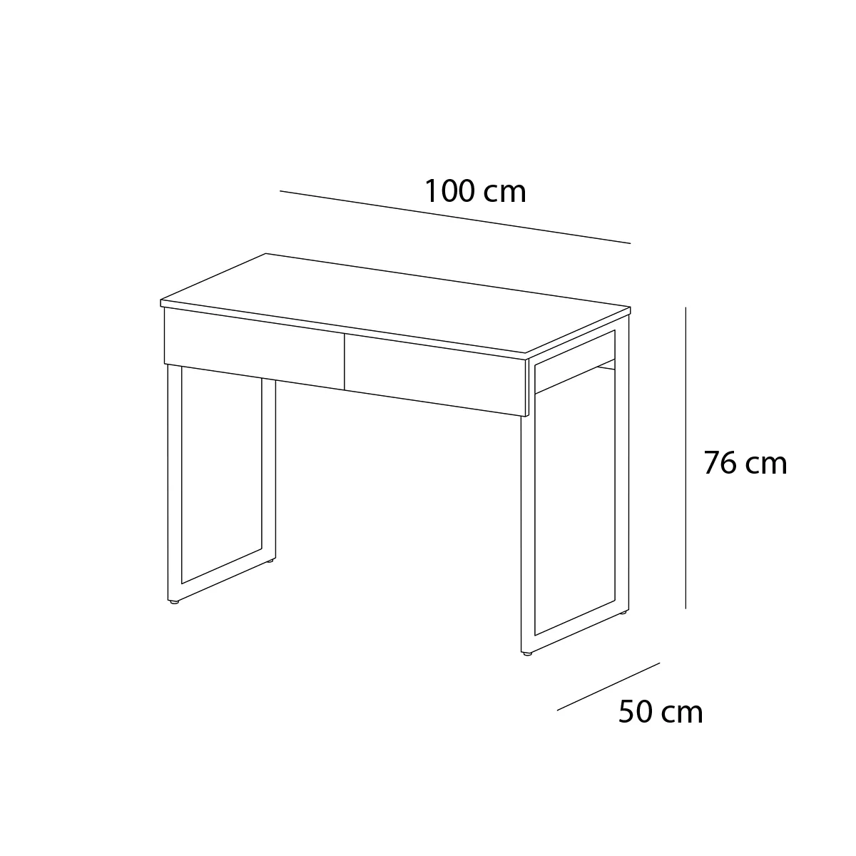 مكتب 100×50سم - MIRA60 - Image 2