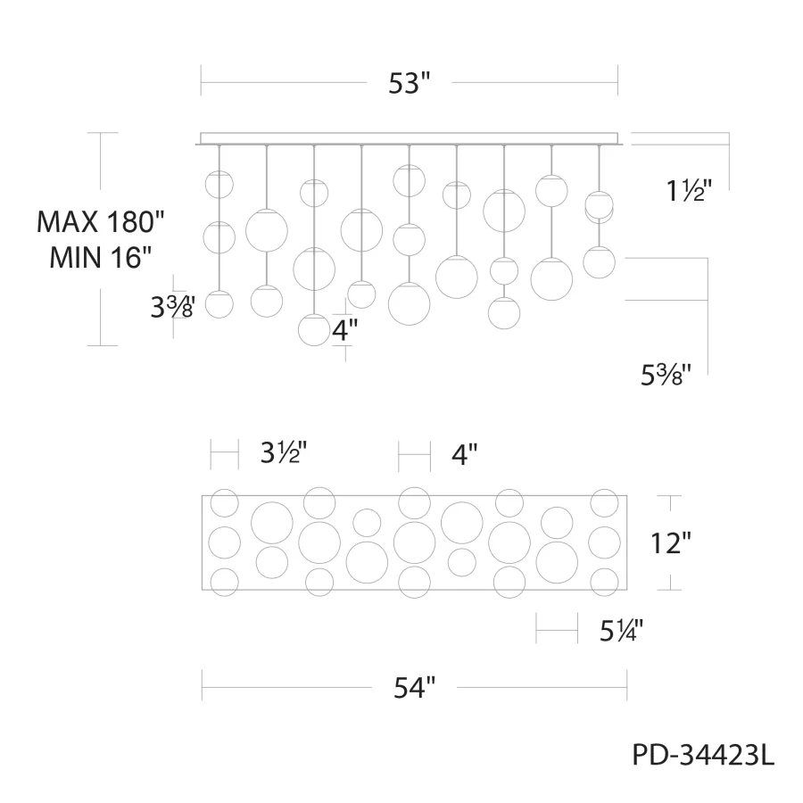Modern Forms Pisces 23 Light 12" Wide LED Linear Pendant - Image 3