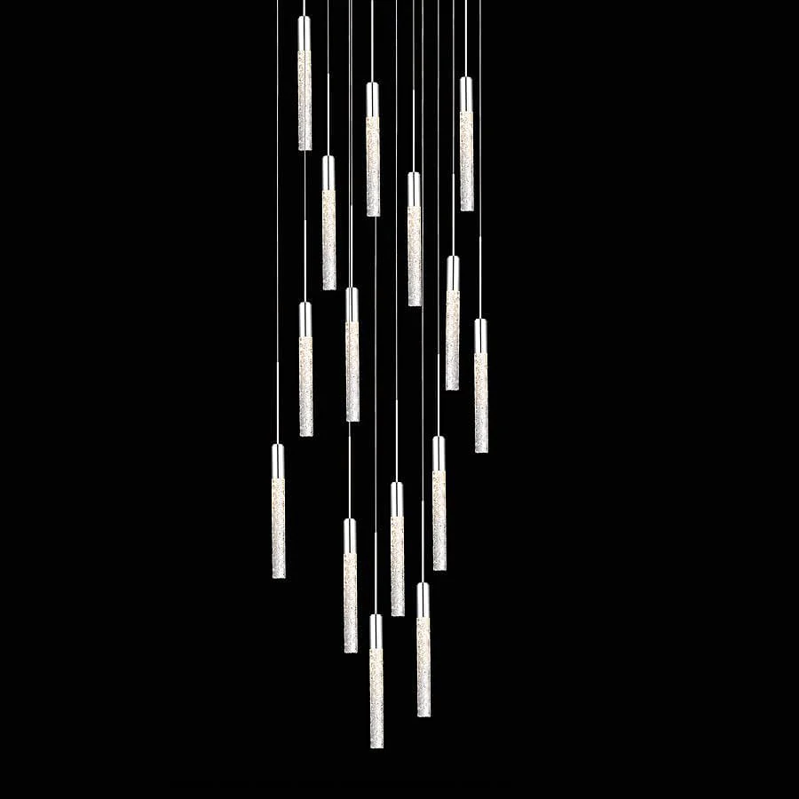 Modern Forms Magic 15 Light 23" Wide LED Multi Light Pendant with Piastra Crystal Shades - Image 3
