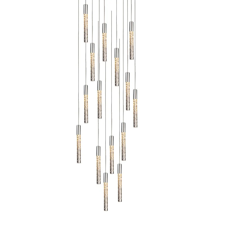 Modern Forms Magic 15 Light 23" Wide LED Multi Light Pendant with Piastra Crystal Shades - Image 1