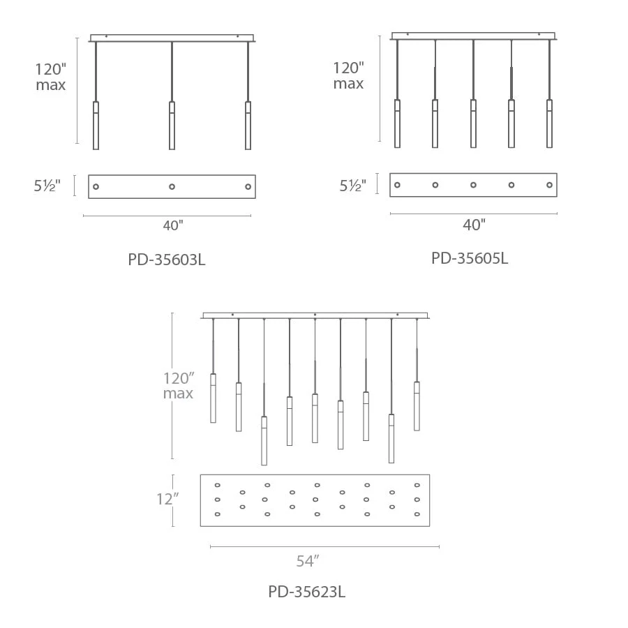 Modern Forms Magic 23 Light 54" Wide LED Linear Multi Light Pendant with Piastra Crystal Shades - Image 3