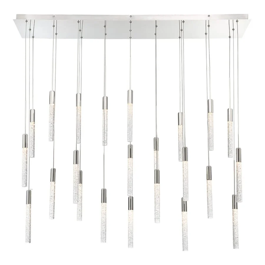 Modern Forms Magic 23 Light 54" Wide LED Linear Multi Light Pendant with Piastra Crystal Shades - Image 1
