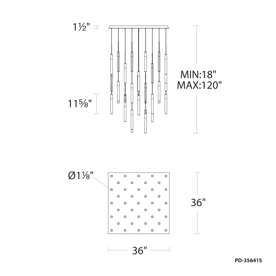 Modern Forms Magic 41 Light 36" Wide LED Abstract Multi Light Pendant - Image 3