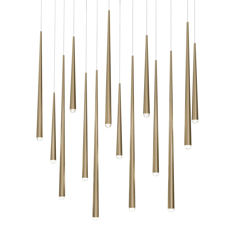 Modern Forms Cascade 14 Light 10" Wide LED Crystal Multi Light Pendant - Image 1