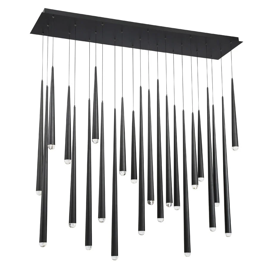 Modern Forms Cascade 23 Light 54" Wide LED Suspended Linear Multi Light Pendant with K-2 Hand Cut Clear Crystal Shades - Image 2
