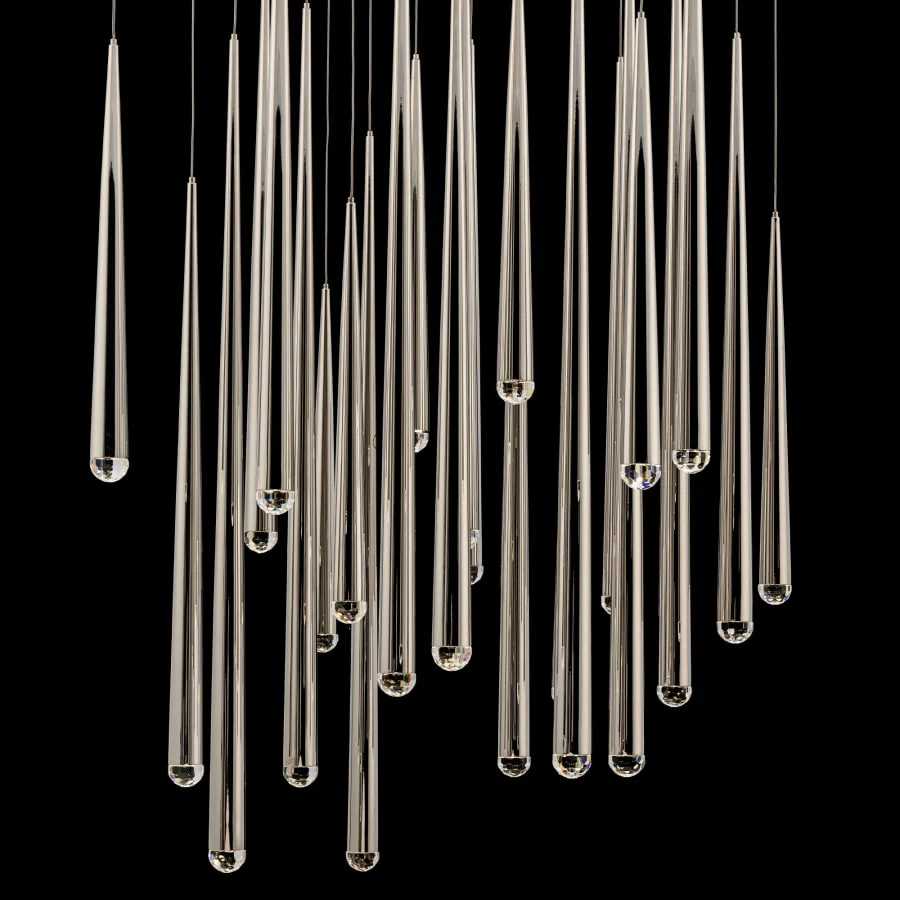 Modern Forms Cascade 25 Light 28" Wide LED Crystal Multi Light Pendant - Image 3