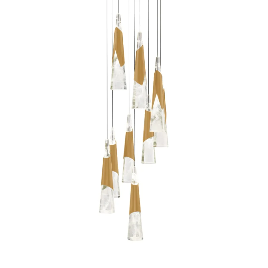 Modern Forms Kilt 9 Light 17" Wide LED Suspension Multi Light Pendant - Image 1