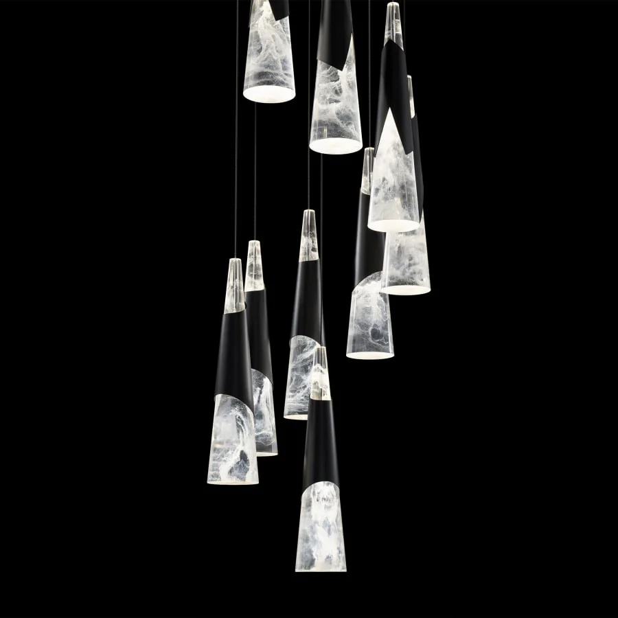Modern Forms Kilt 9 Light 17" Wide LED Suspension Multi Light Pendant - Image 2