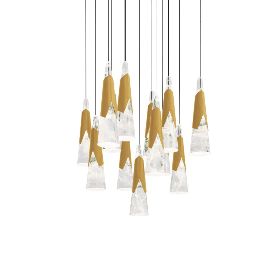 Modern Forms Kilt 13 Light 20" Wide LED Suspension Multi Light Pendant - Image 1