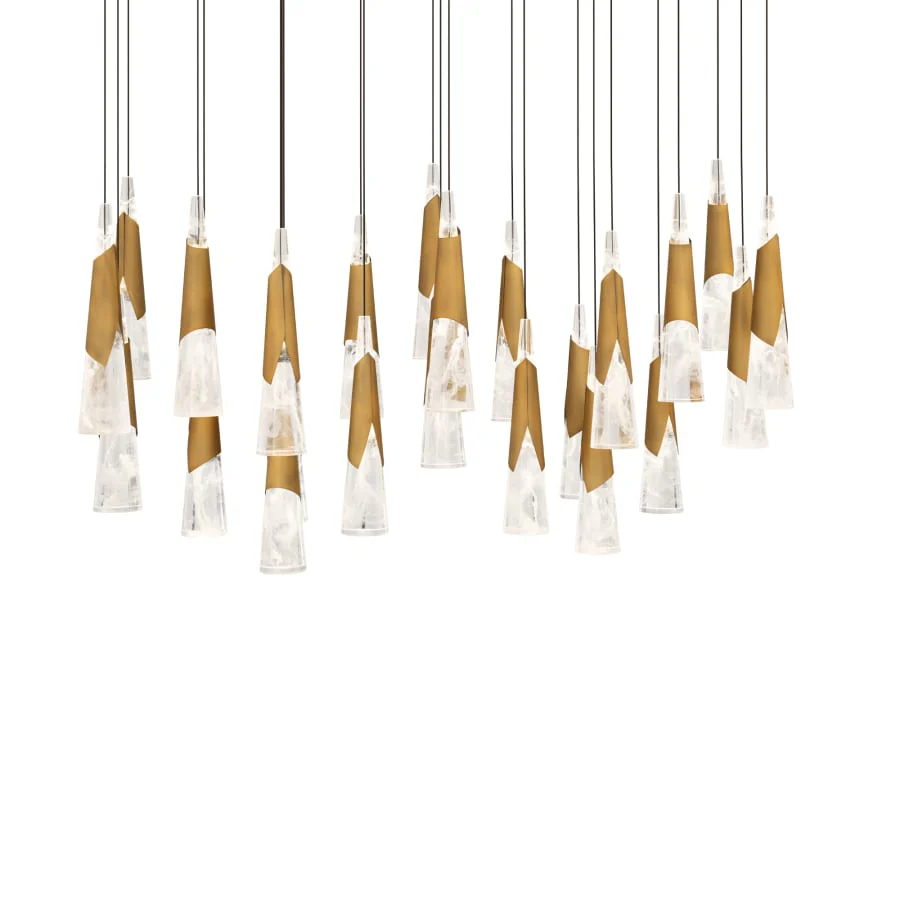 Modern Forms Kilt 23 Light 12" Wide LED Suspension Multi Light Pendant - Image 1