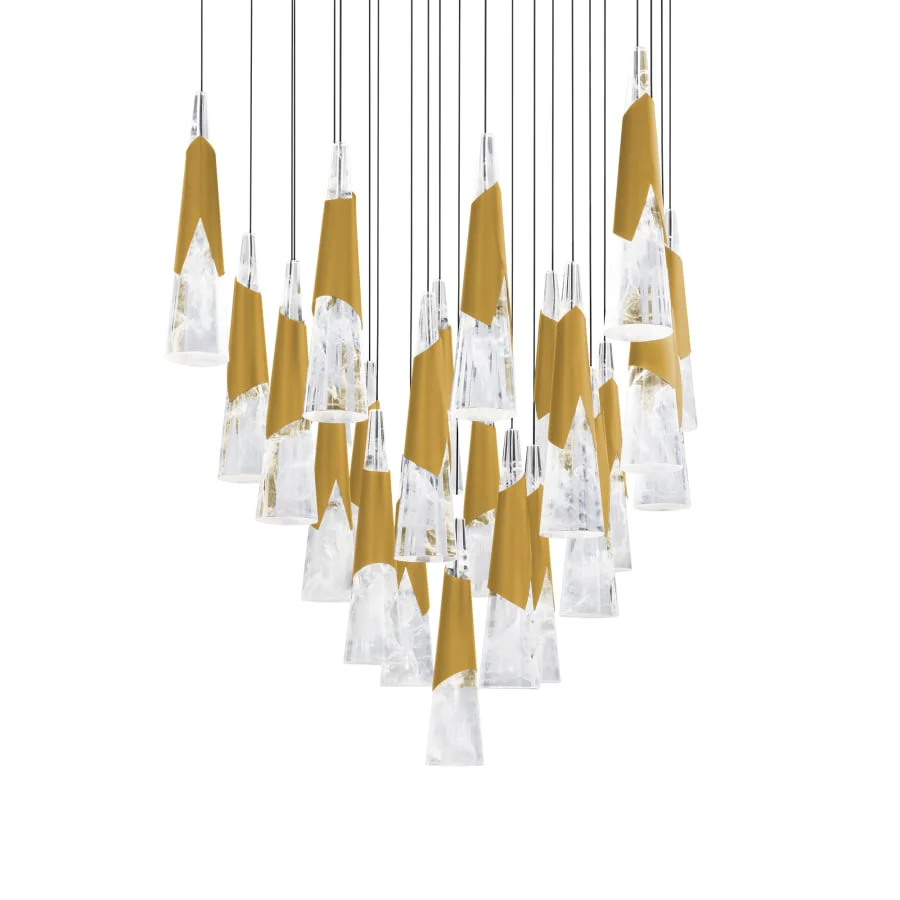Modern Forms Kilt 25 Light 28" Wide LED Suspension Multi Light Pendant - Image 1