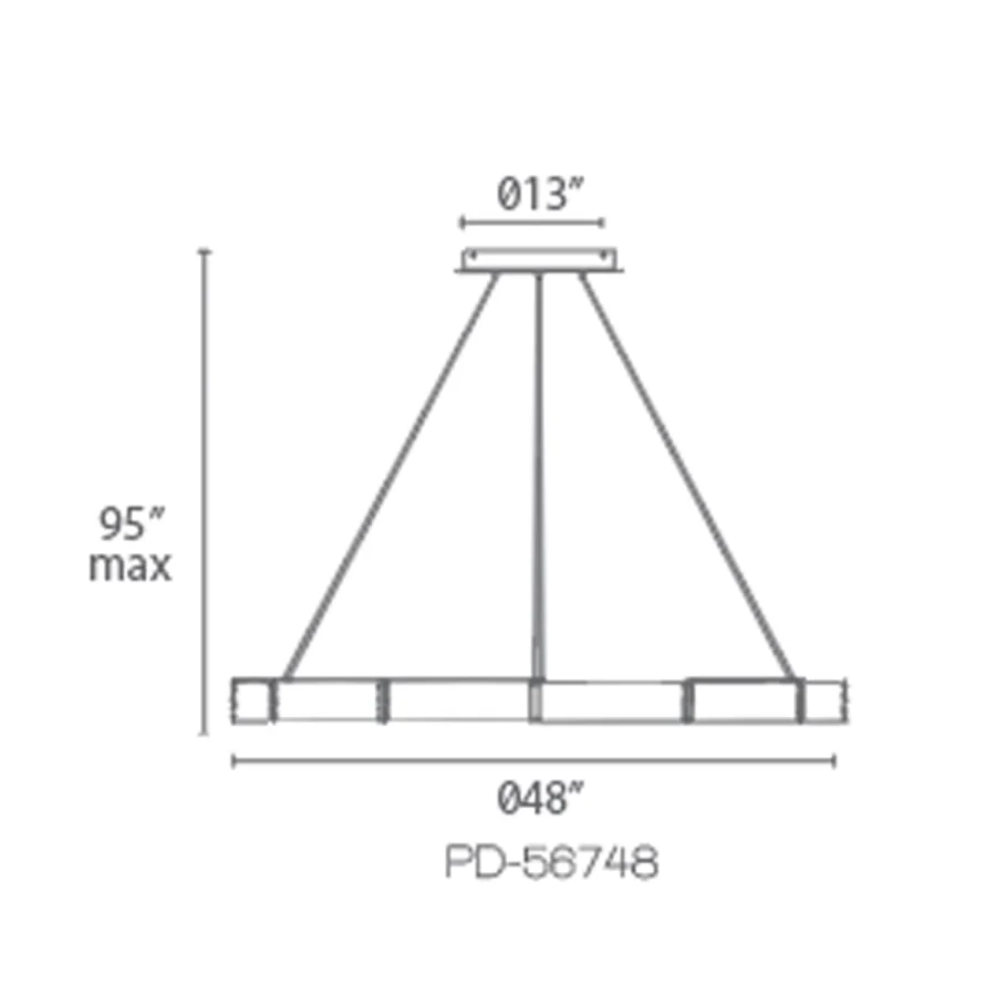 Modern Forms Zelda Light 48" Wide Integrated LED Chandelier - Image 3