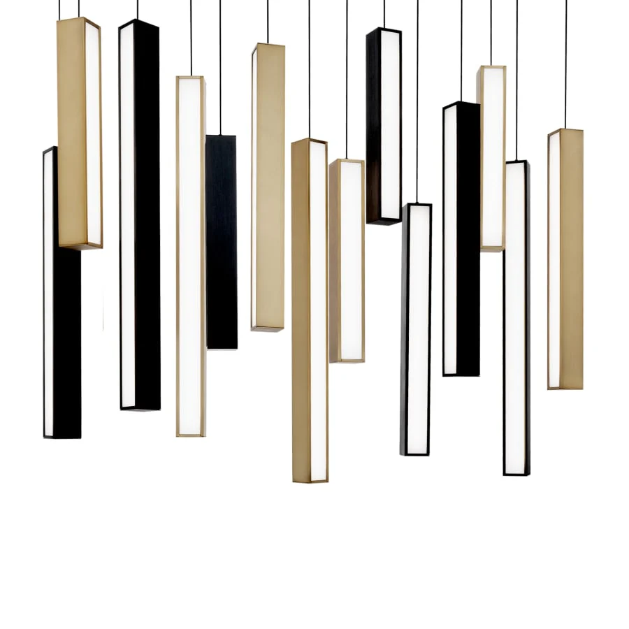 Modern Forms Chaos 14 Light 10" Wide LED Suspension Linear Pendant - Image 1