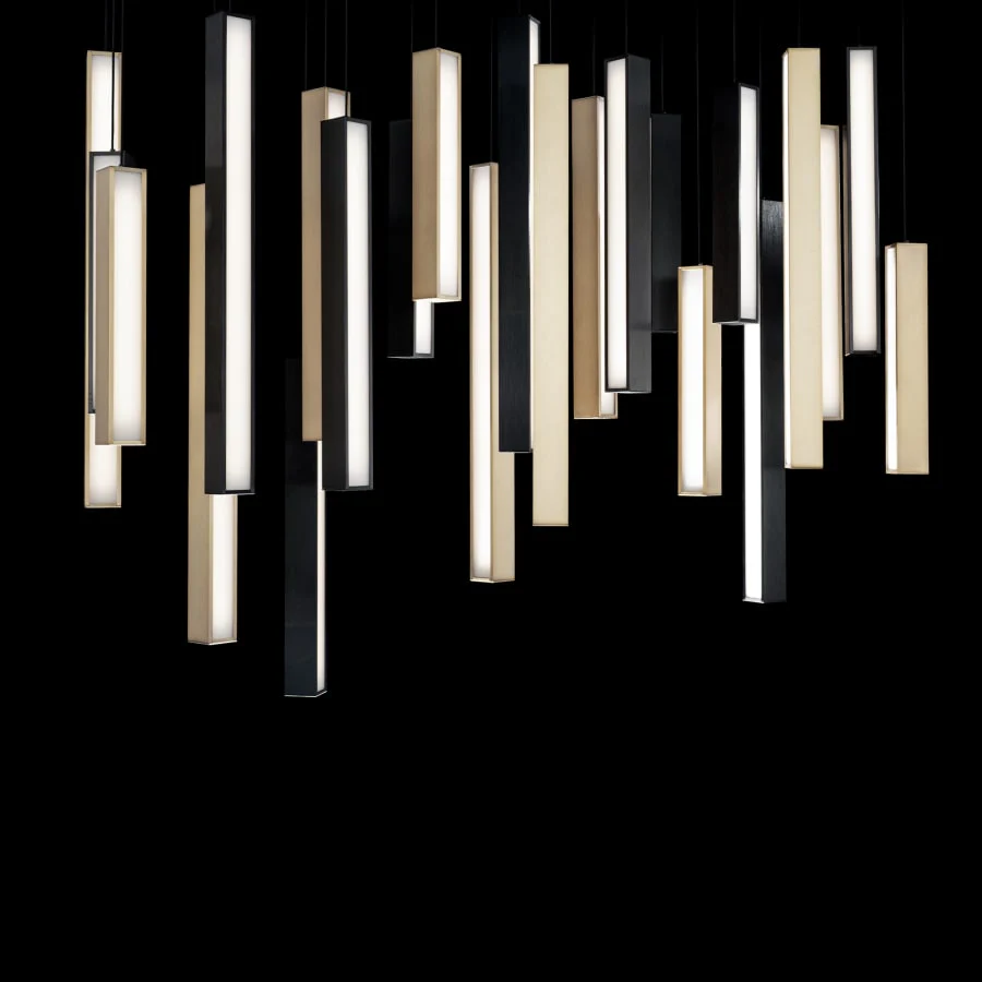 Modern Forms Chaos 23 Light 12" Wide LED Suspension Linear Pendant - Image 2
