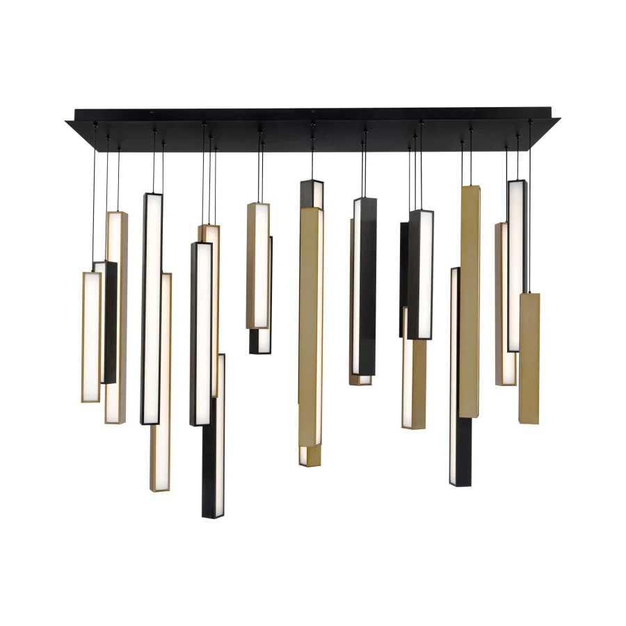 Modern Forms Chaos 23 Light 12" Wide LED Suspension Linear Pendant - Image 1