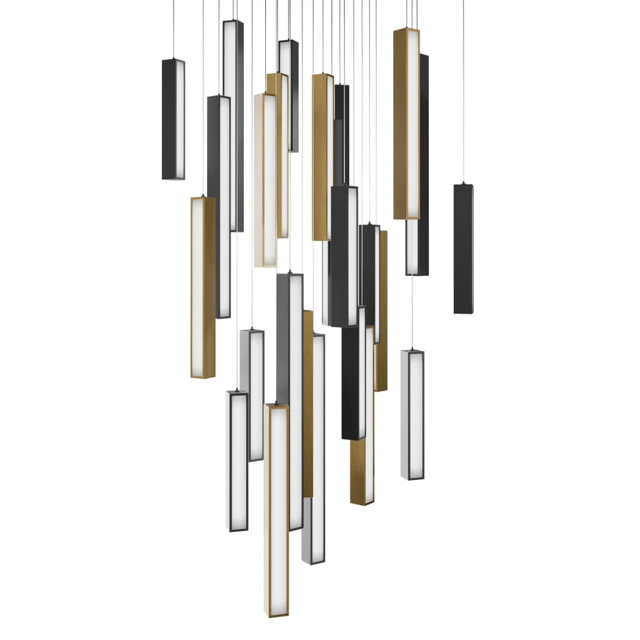 Modern Forms Chaos 25 Light 28" Wide LED Suspension Multi Light Pendant - Image 1