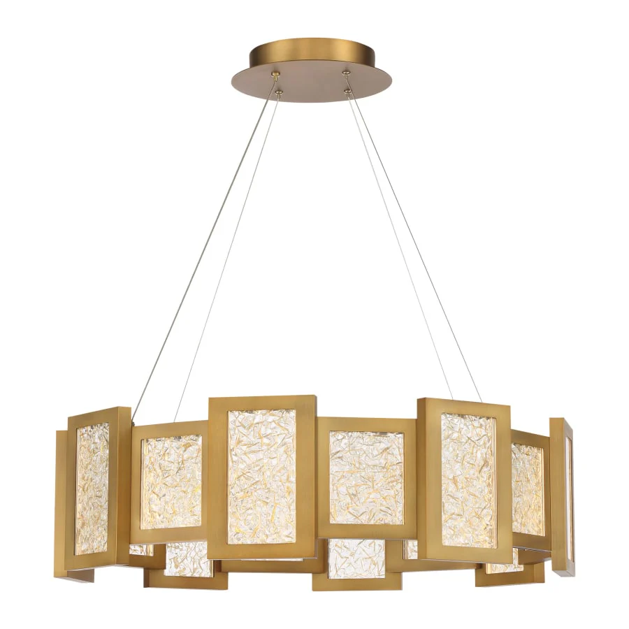 Modern Forms Fury 28" Wide LED Suspended Drum Chandelier with Opal Glass Shade - Image 3