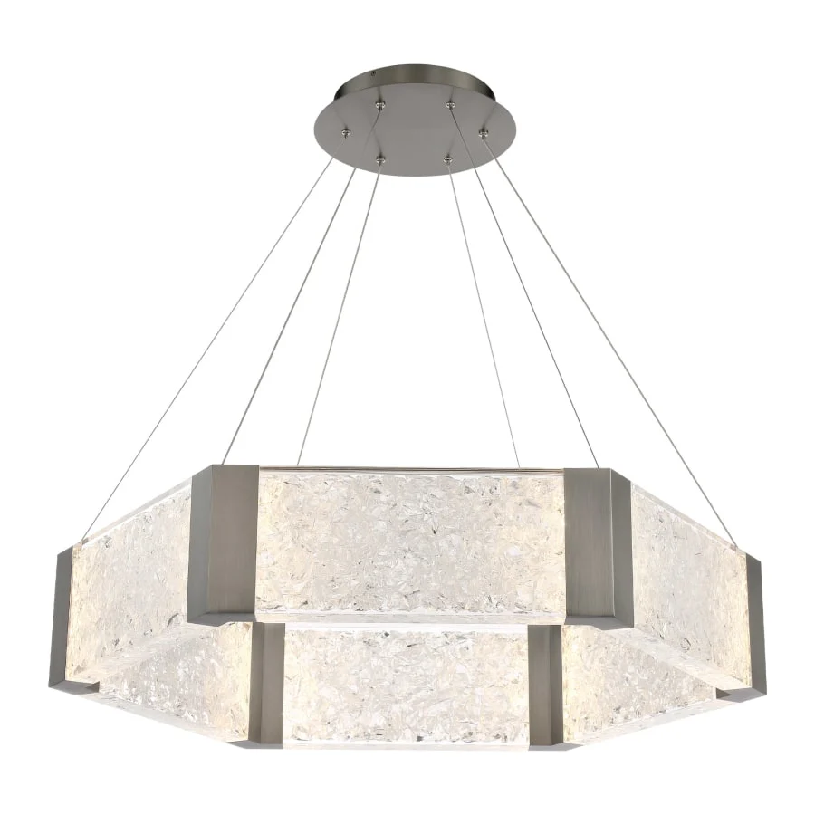 Modern Forms Forever 34" Wide LED Suspended Drum Chandelier with K5 Crystal Shades - Image 1