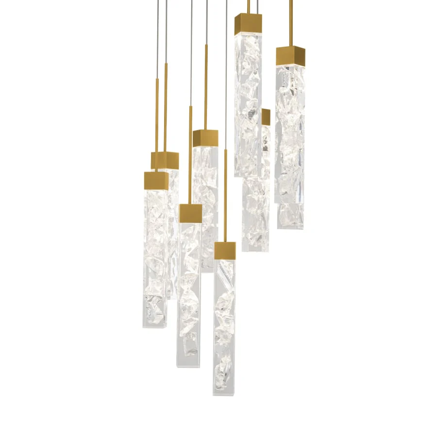 Modern Forms Minx 9 Light 17" Wide LED Crystal Multi Light Pendant - Image 1