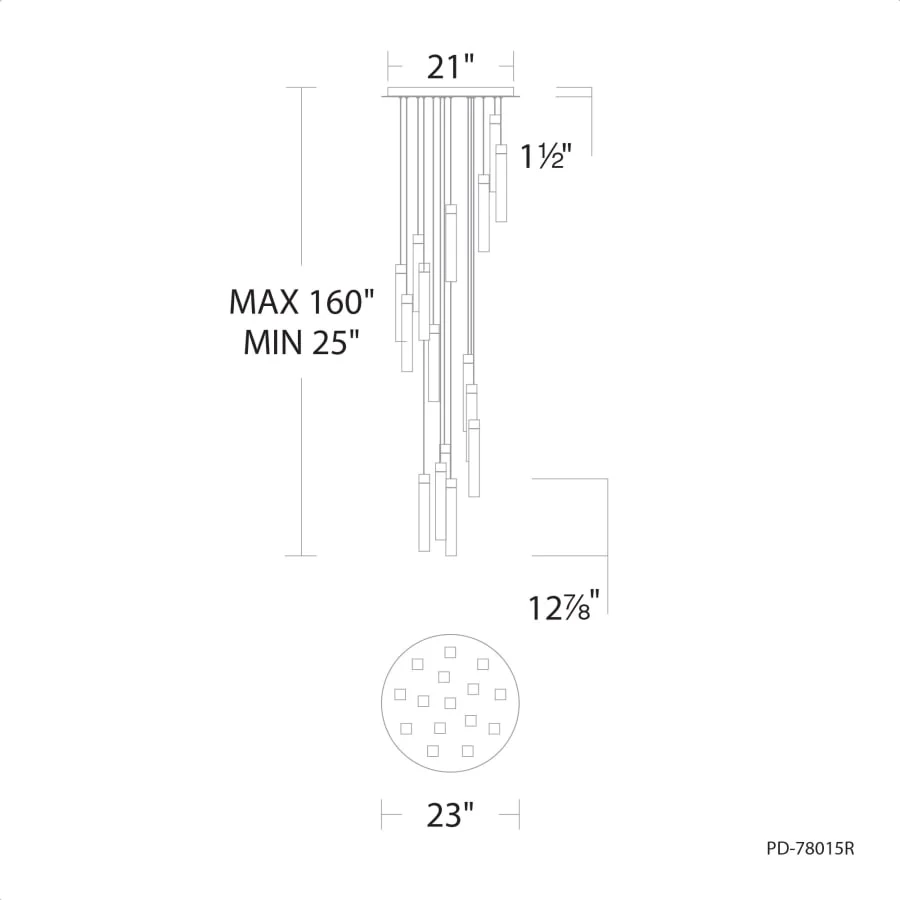 Modern Forms Minx 15 Light 23" Wide LED Crystal Multi Light Pendant - Image 2
