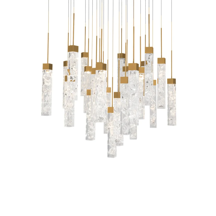 Modern Forms Minx 25 Light 28" Wide LED Crystal Multi Light Pendant - Image 1