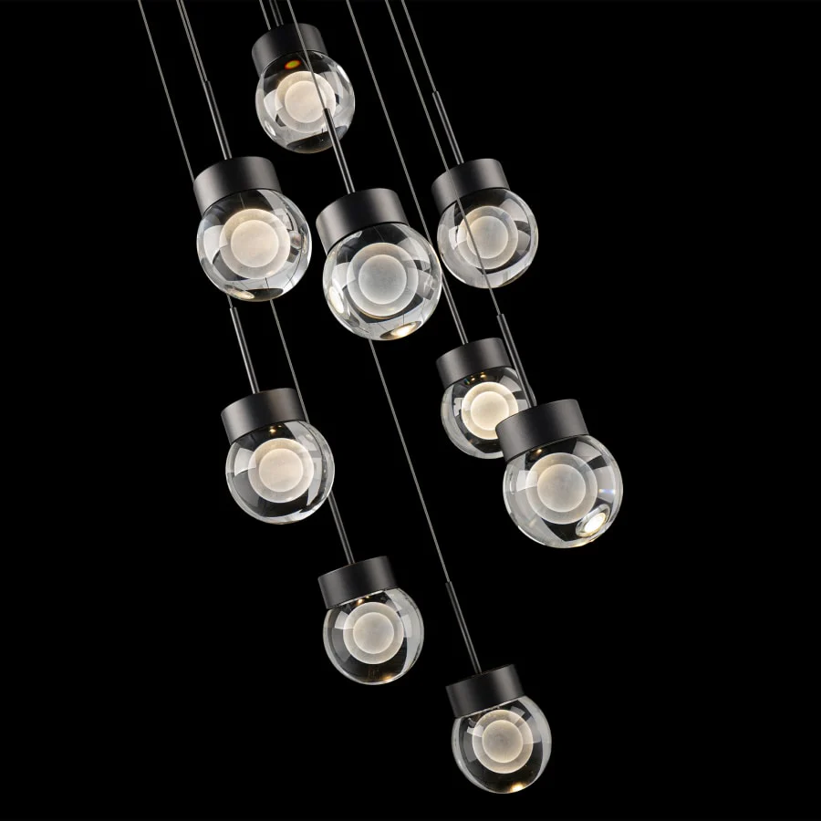 Modern Forms Double Bubble 9 Light 17" Wide LED Suspension Multi Light Pendant - Image 2