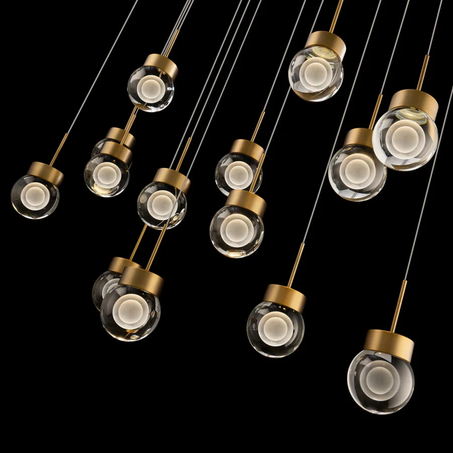 Modern Forms Double Bubble 14 Light 10" Wide LED Suspension Multi Light Pendant - Image 2