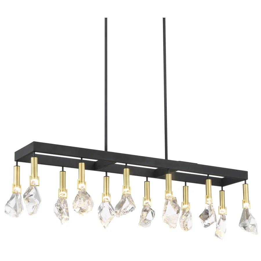 Metropolitan Rare Elements 12 Light 44" Wide LED Linear Chandelier - Image 1