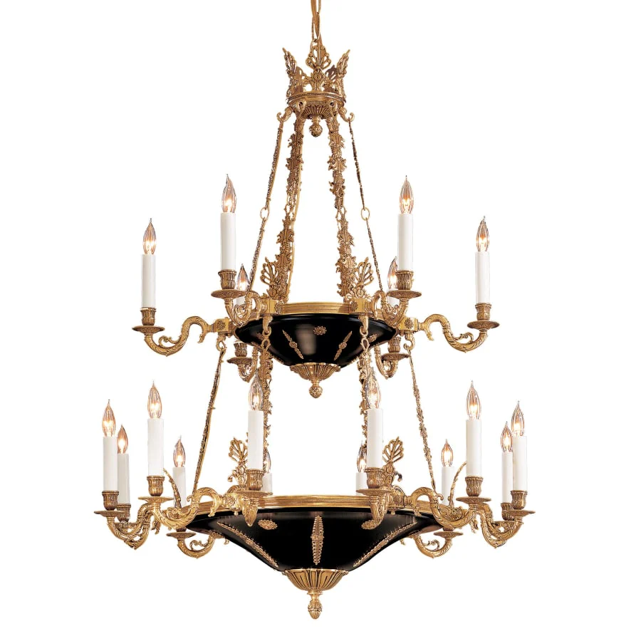 Metropolitan 18 Light 34" Width 2 Tier Candle Style Chandelier from the Vintage Collection - Image 1