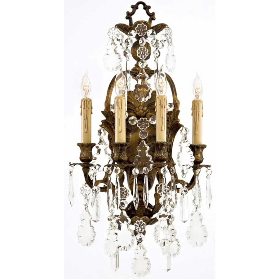 Metropolitan 4 Light Candle-Style Wall Sconce from the Vintage / Crystal Collection - Image 1