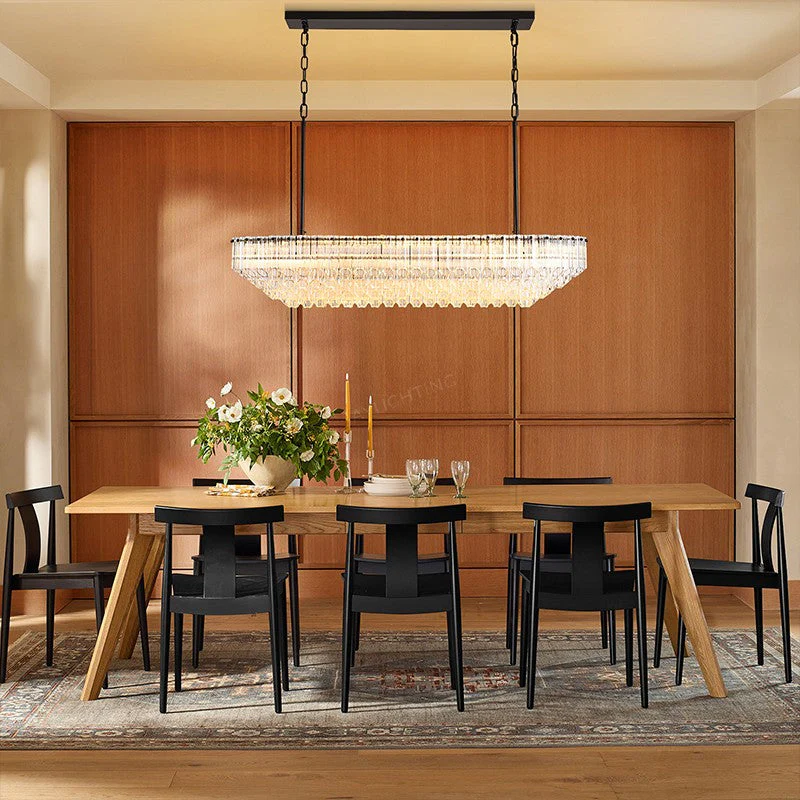 Oblique Plum Rectangular Chandelier 43"L - Image 2