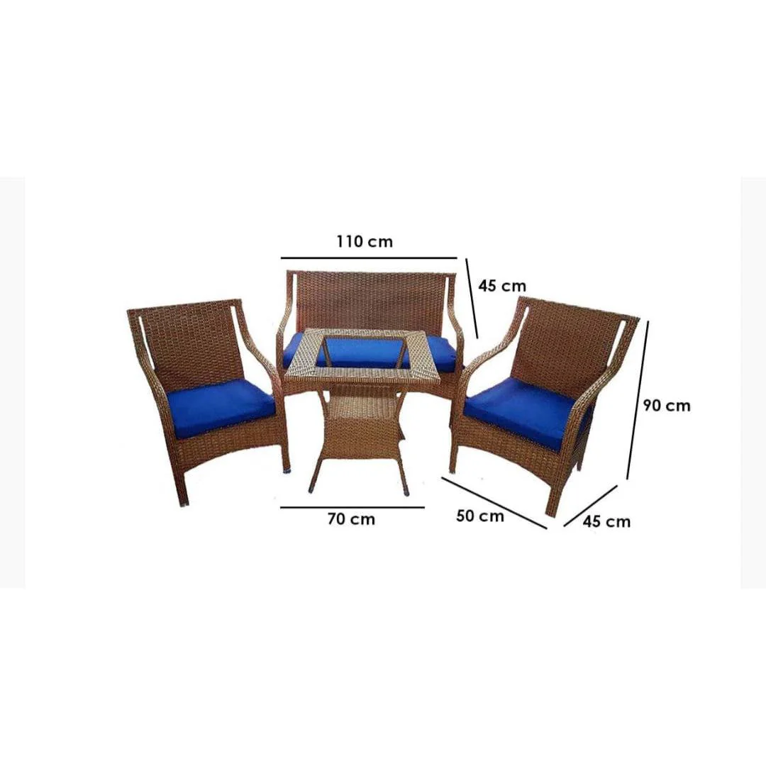 طقم خارجي ترابيزة مع كنبة وكرسيين-SHP183 - Image 2