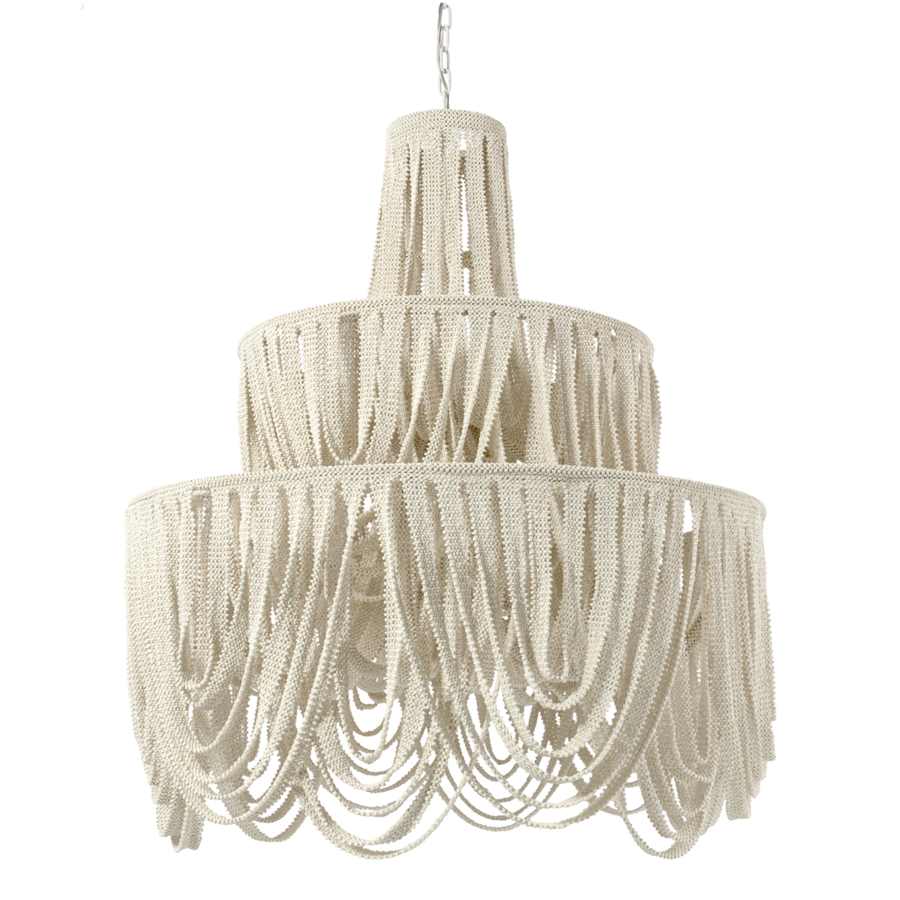 Palecek Selita 8 Light 43" Wide Beaded Ring Chandelier - Image 1