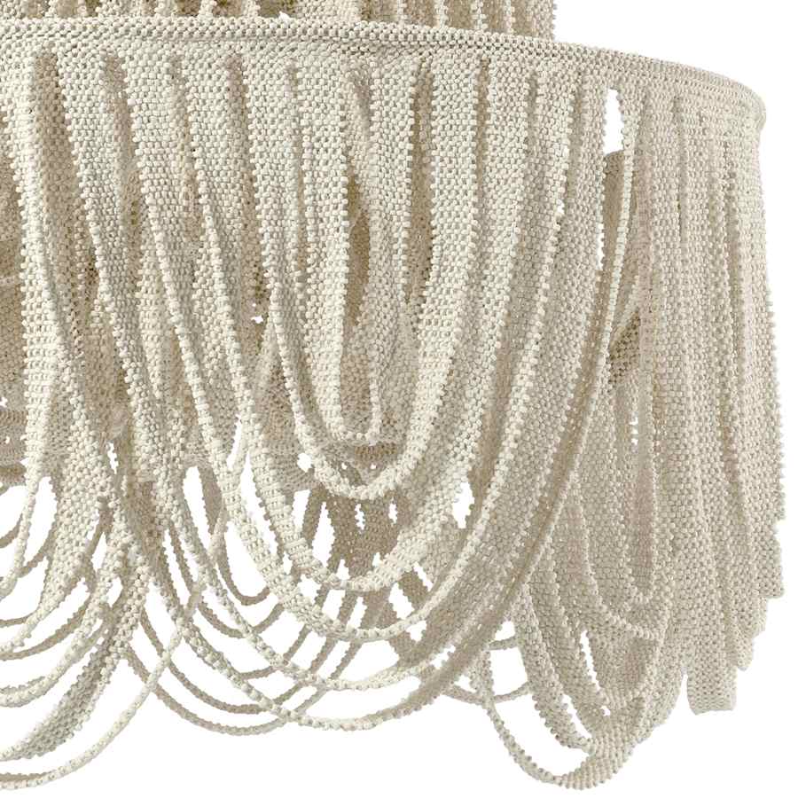 Palecek Selita 8 Light 43" Wide Beaded Ring Chandelier - Image 2
