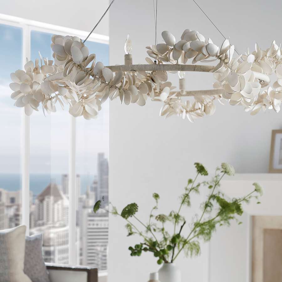 Palecek Roma 6 Light 57" Wide Ring Chandelier - Image 2