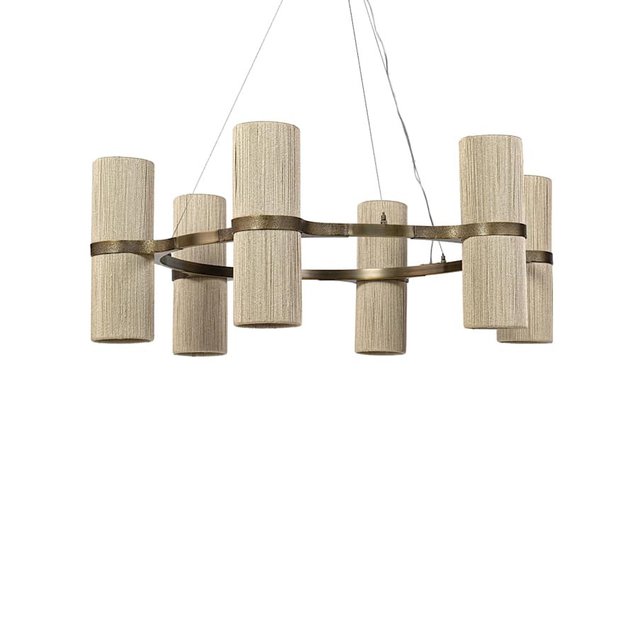 Palecek Sinclair 12 Light 42" Wide Ring Chandelier - Image 1