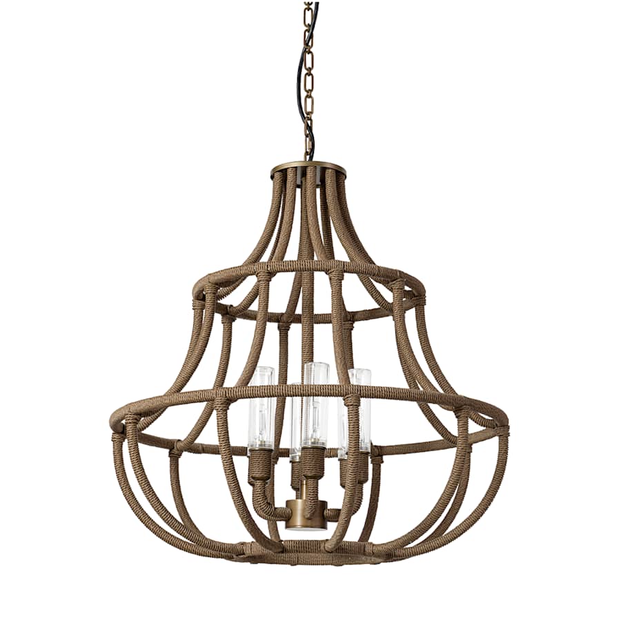 Palecek Yvette 6 Light 28" Wide Empire Outdoor Chandelier - Image 1