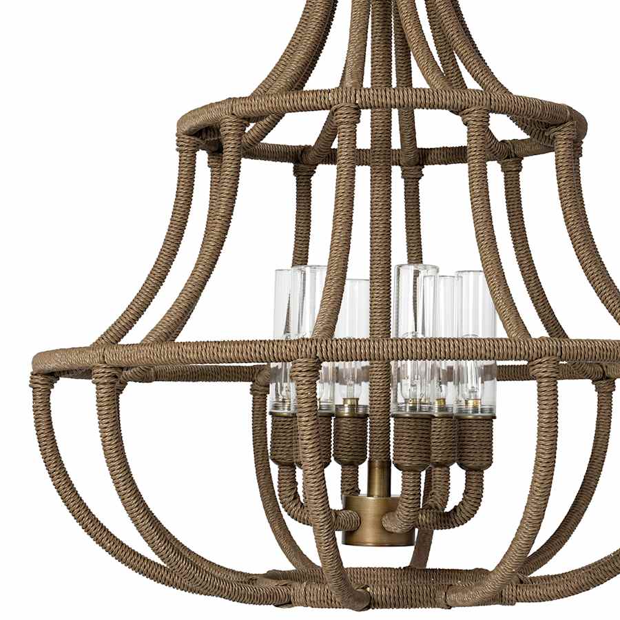 Palecek Yvette 6 Light 28" Wide Empire Outdoor Chandelier - Image 3