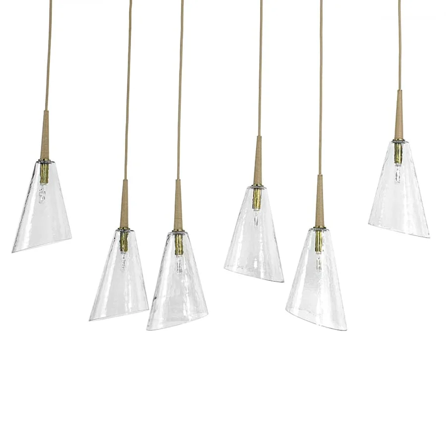 Palecek Veraldi 6 Light 53" Wide Linear Chandelier - Image 1