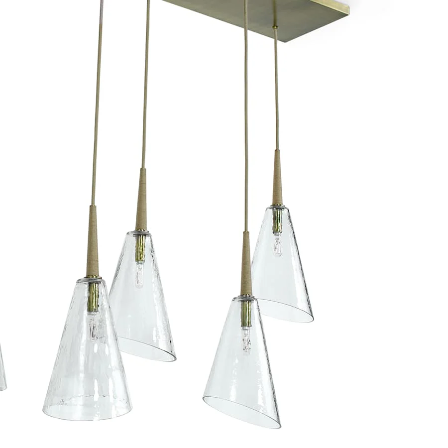 Palecek Veraldi 6 Light 53" Wide Linear Chandelier - Image 2