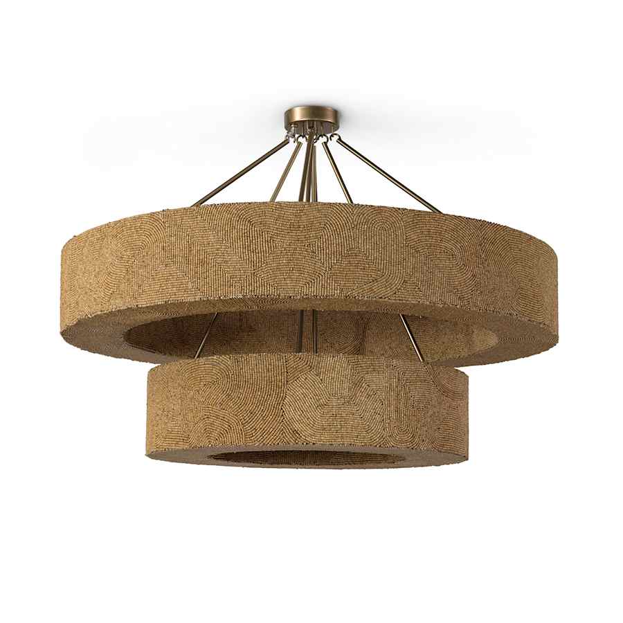 Palecek Monterey 16 Light 51" Wide Beaded Ring Chandelier - Image 1