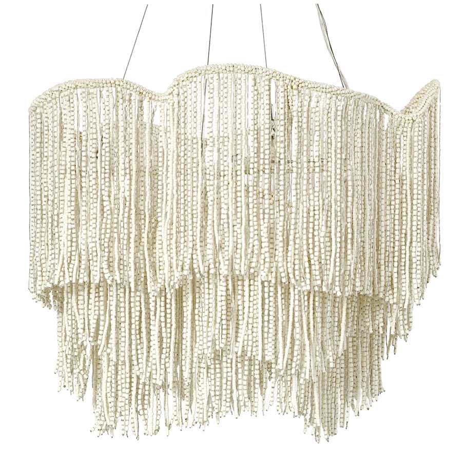 Palecek Elena 4 Light 28" Wide Beaded Waterfall Chandelier - Image 2