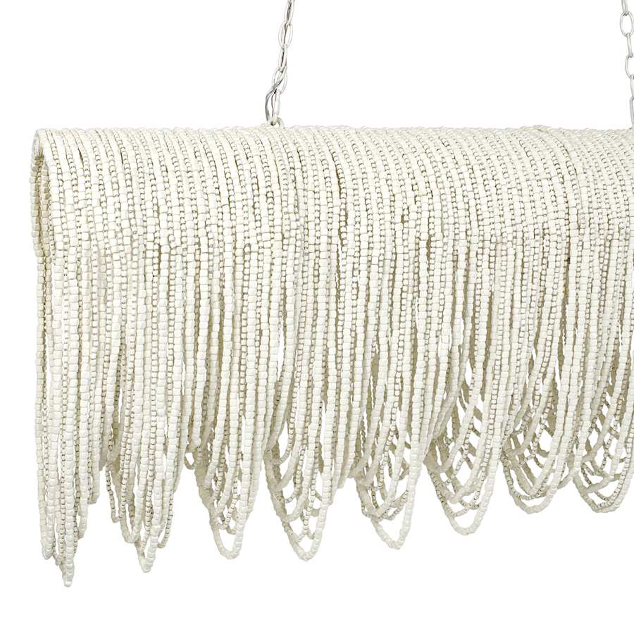 Palecek Brooke 4 Light 51" Wide Beaded Linear Chandelier - Image 2