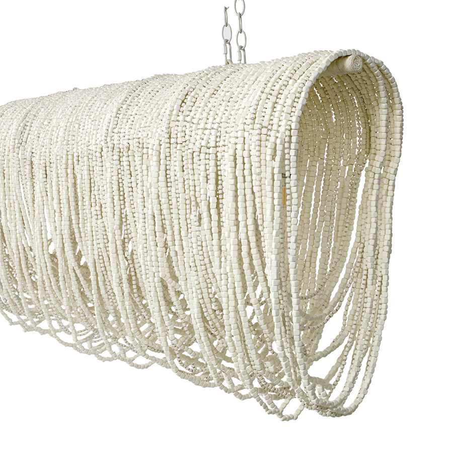 Palecek Brooke 4 Light 51" Wide Beaded Linear Chandelier - Image 3