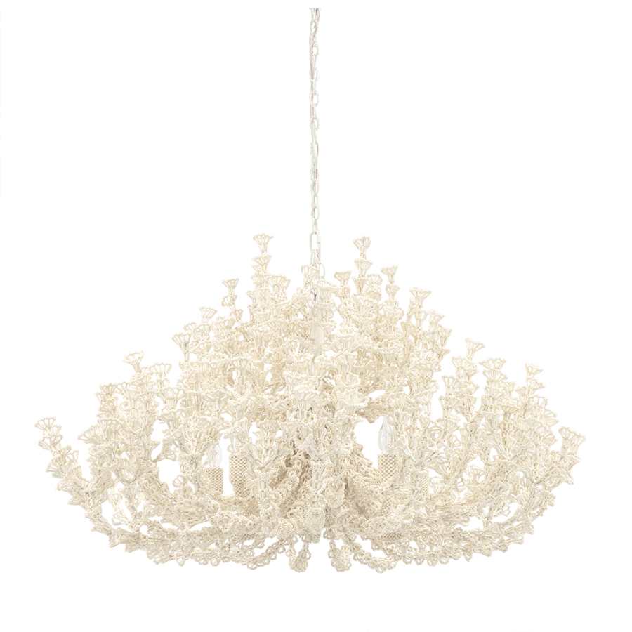 Palecek Seychelles 5 Light 44" Wide Beaded Chandelier - Image 1