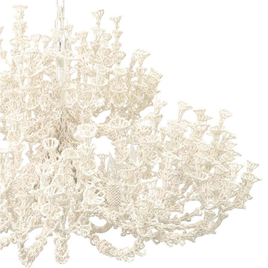 Palecek Seychelles 5 Light 44" Wide Beaded Chandelier - Image 3