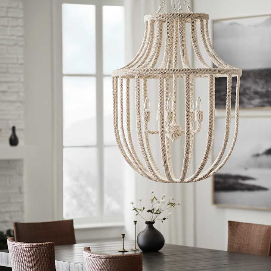 Palecek Paloma 5 Light 28" Wide Beaded Empire Chandelier - Image 2