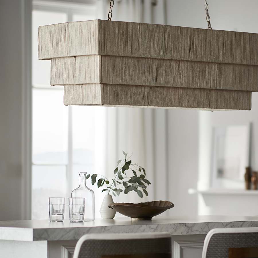 Palecek Everly 3 Light 48" Wide Linear Chandelier - Image 3