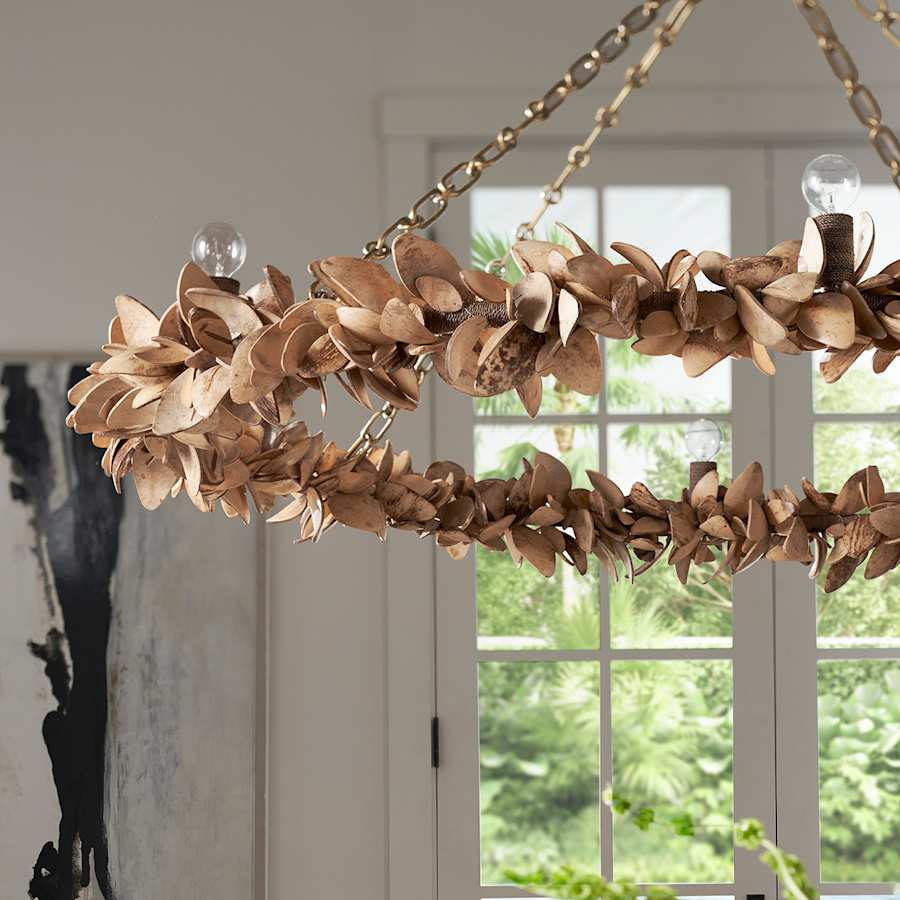 Palecek Siena 4 Light 55" Wide Ring Chandelier - Image 3