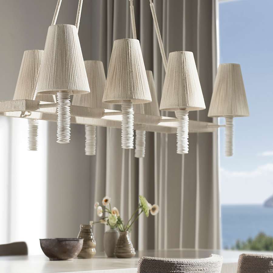 Palecek Lassiter 8 Light 56" Wide Linear Chandelier - Image 3